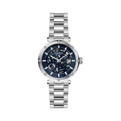 U.S Master Polo Club USM-FE04-SL-BU Skeleton Dial Design Men Watch